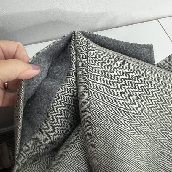 RALPH LAUREN MENS Sport Coat Blazer GRAY Herringbone SILK & WOOL 46L - Picture 10 of 10